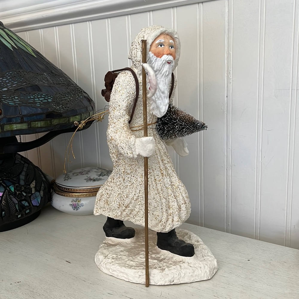 Large Belsnickle Primitive composite Santa Christmas decor 12”